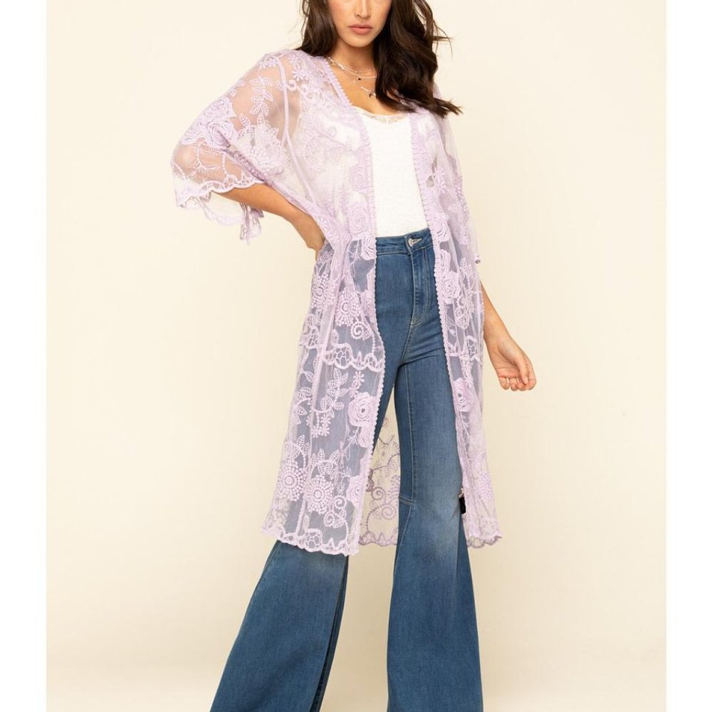 Shyanne Women's Lace Duster Kimono